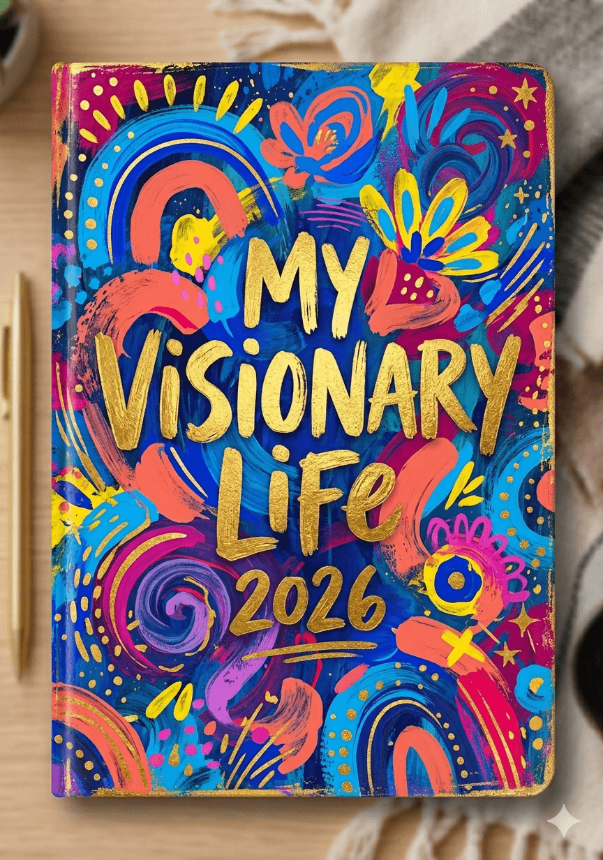 2026 Visionary Notebook — Bold Goal Planner | 20-Page Digital Download