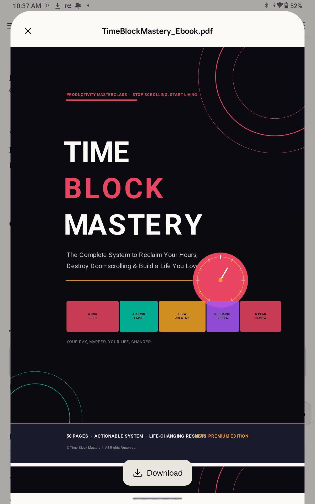 Ebook- Time Block Mastery